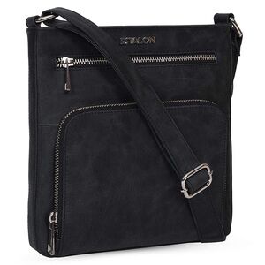 Black Leather Estalon Crossbody